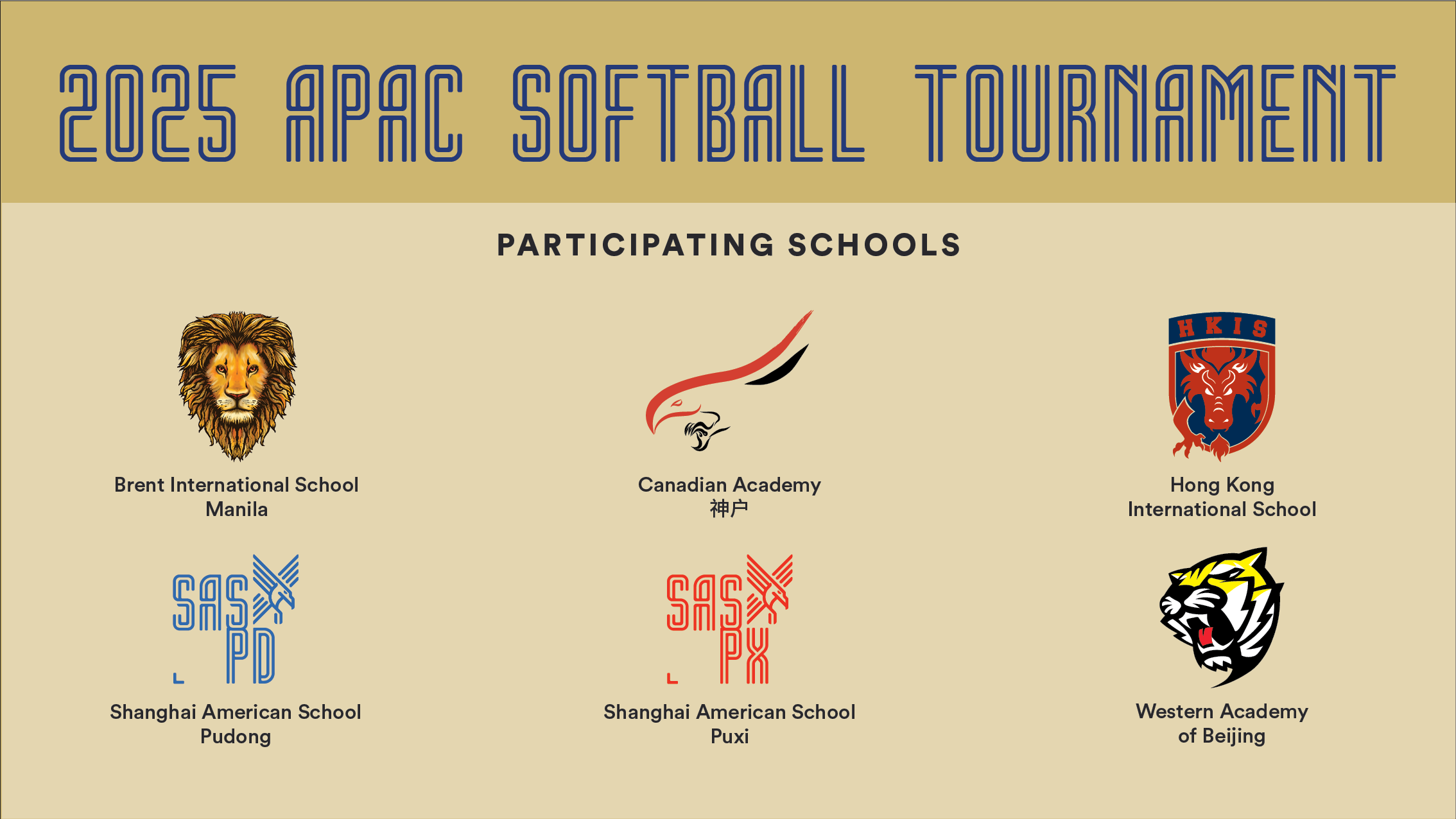 APAC Softball Participating Schools Poster