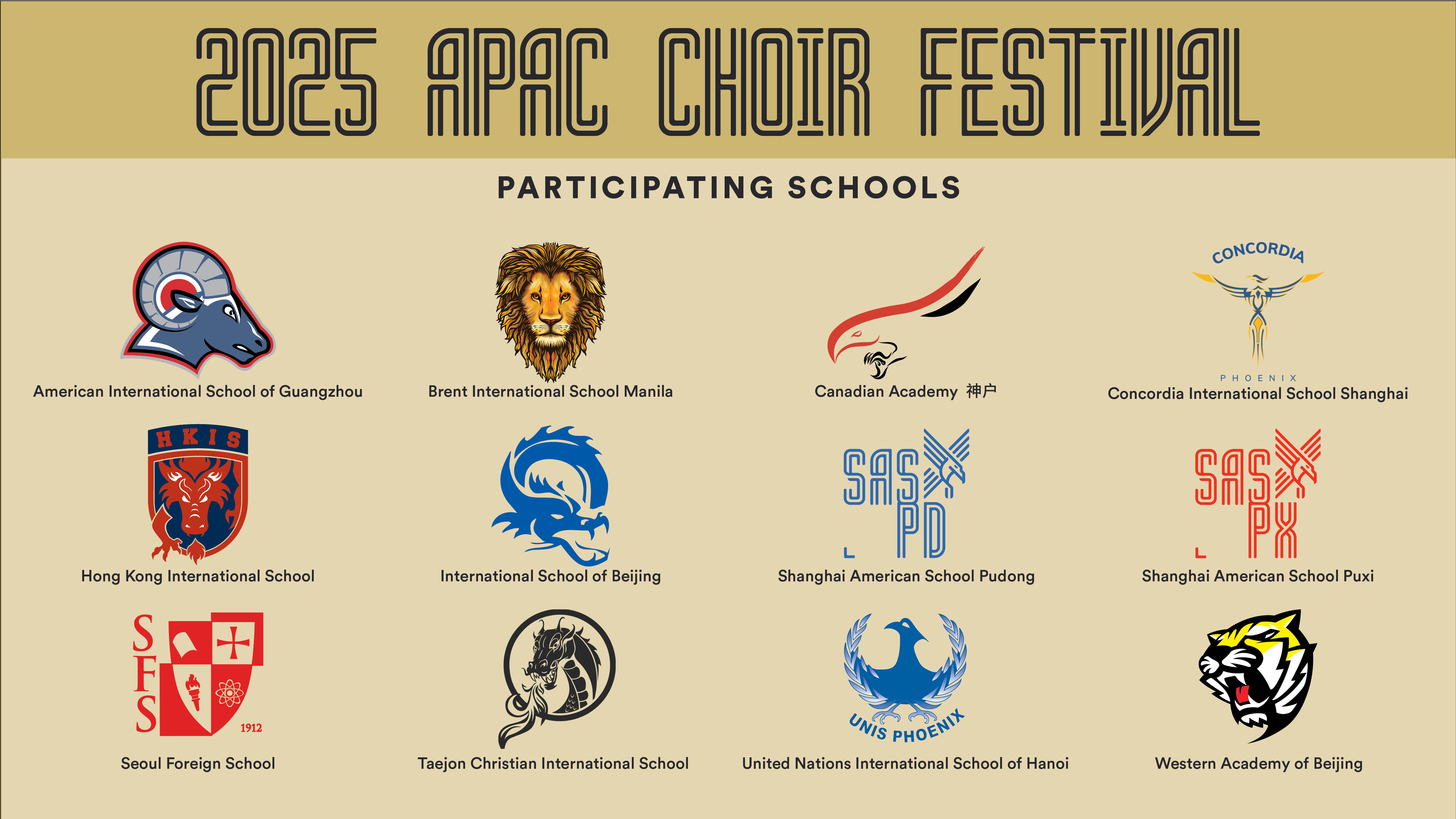 2025 APAC Choir Participating Schools