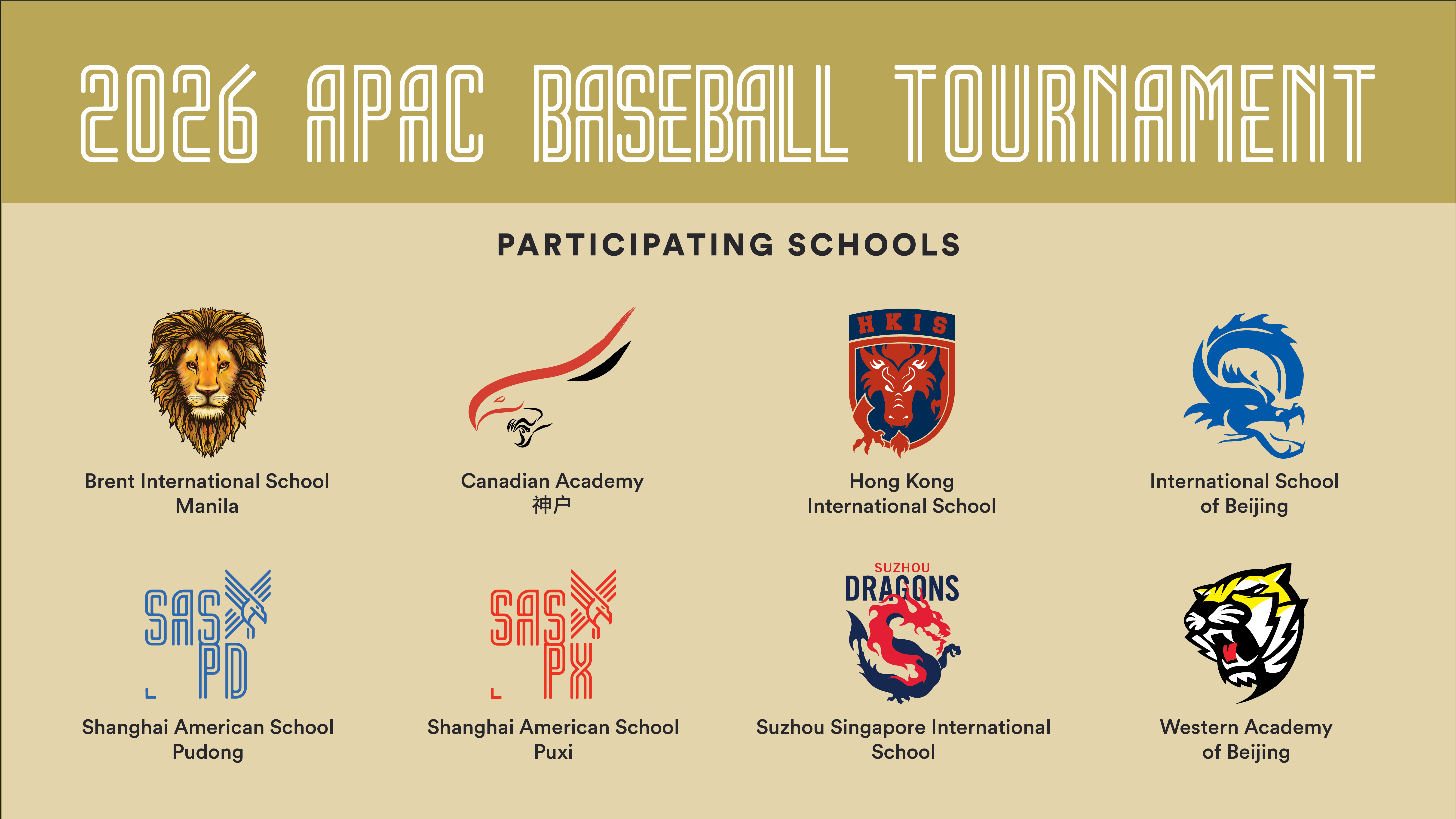 2026 APAC Baseball Participating School